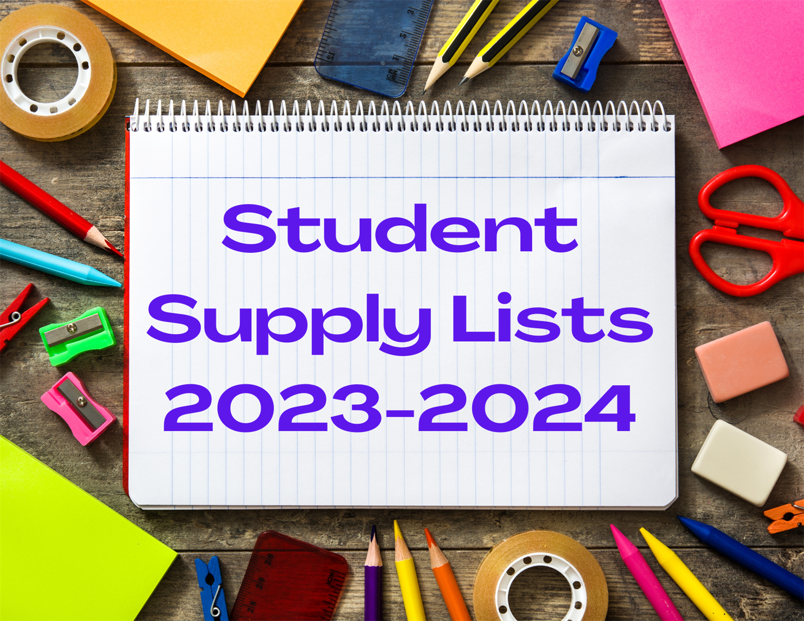 School Supply Lists 2023-2024
